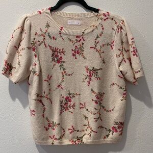 LC Lauren Conrad Cream Knit Sweater